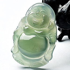 冰种晴水站佛挂件