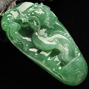 糯冰种晴水龙行如意挂件