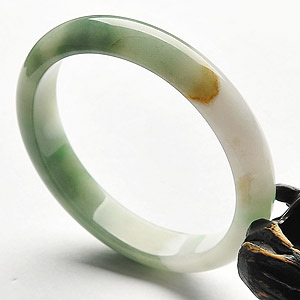糯冰种飘花手镯（53.8mm ）