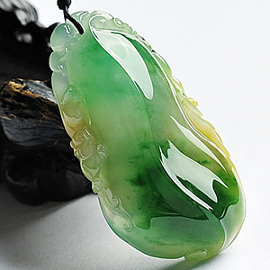 (超值推荐)冰种黄加绿福瓜挂件