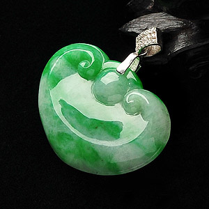 (超值推荐)糯冰种飘翠如意挂件