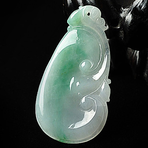 冰种飘翠如意挂件