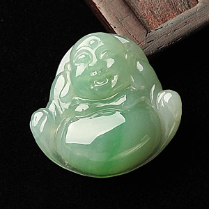 糯冰种晴水玉佛挂件