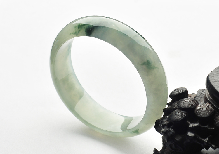 糯冰种飘花手镯（59.8mm）