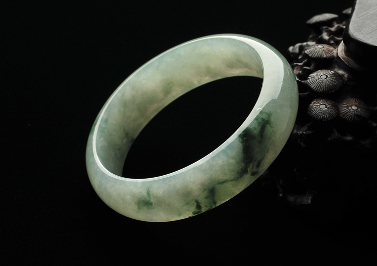 糯冰种飘花手镯（59.8mm）