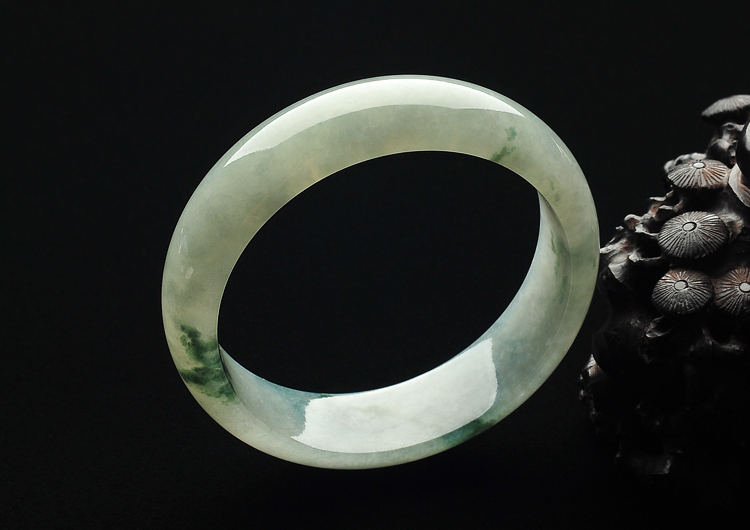糯冰种飘花手镯（59.8mm）
