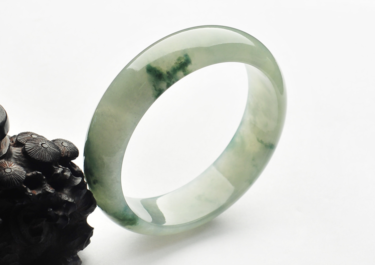 糯冰种飘花手镯（59.8mm）