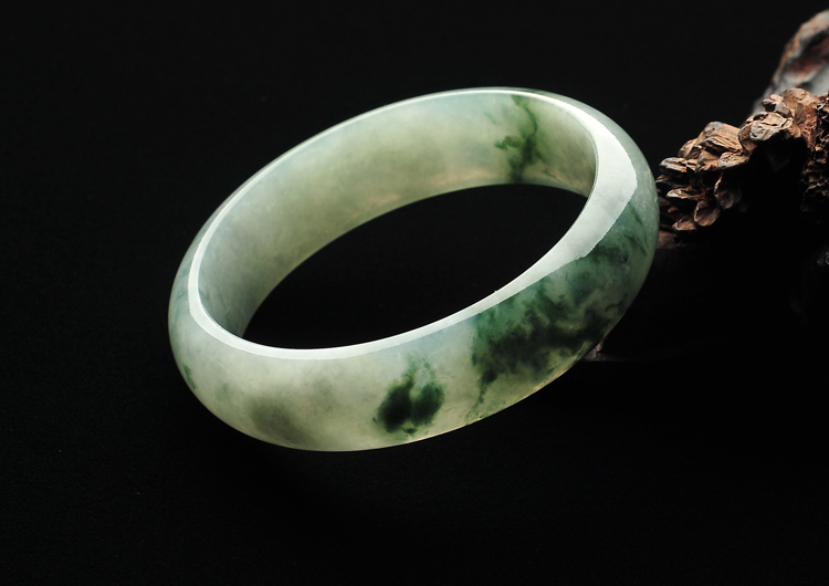 糯冰种飘花手镯（59.9mm）