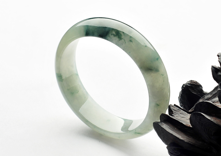 糯冰种飘花手镯（59.5mm）