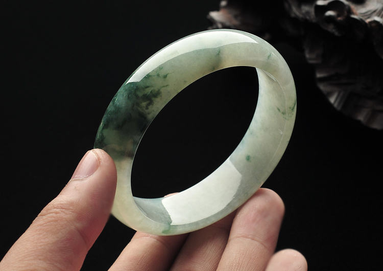 糯冰种飘花手镯（59.5mm）