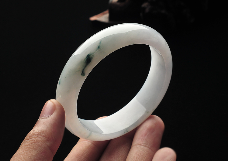 糯冰种飘花手镯（59.3mm）