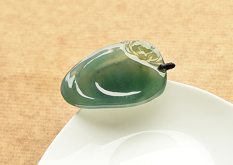 冰种蓝水文殊菩萨像挂件