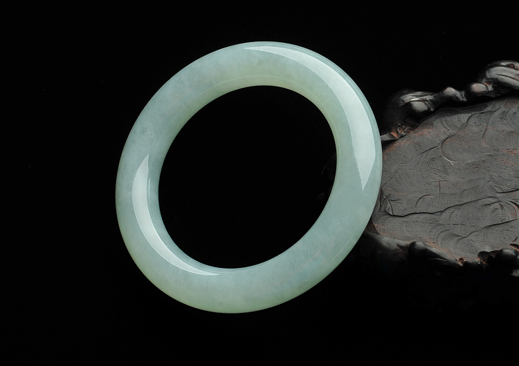 糯冰种晴水圆条手镯(55.1mm)