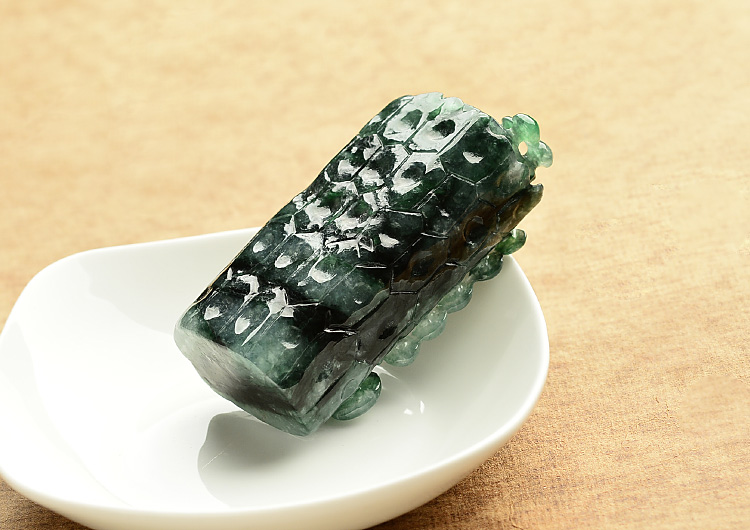 糯冰种飘花生生不息手玩件/挂件
