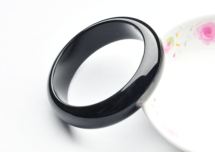 细糯种墨翠手镯(58mm)