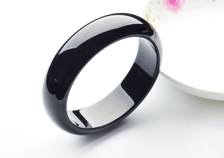 细糯种墨翠手镯(58mm)