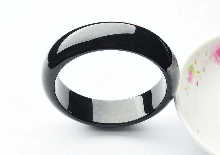 细糯种墨翠手镯(58mm)