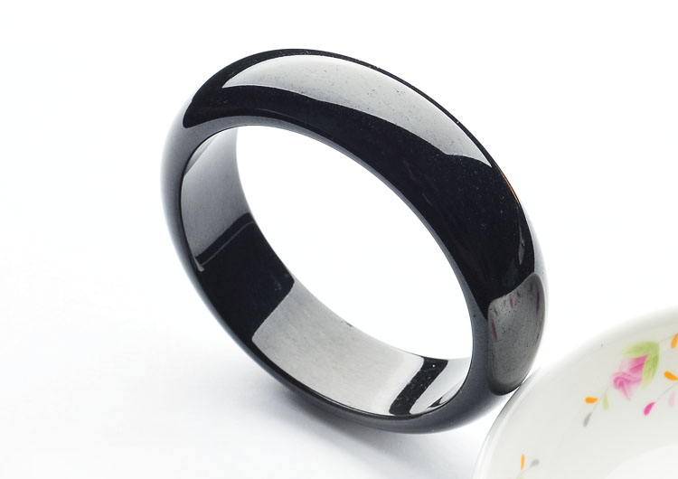细糯种墨翠手镯(58mm)