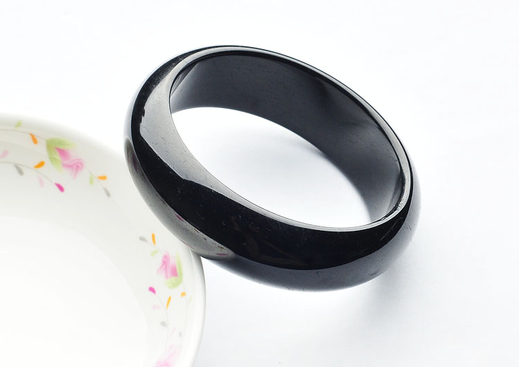 细糯种墨翠手镯(55.6mm)