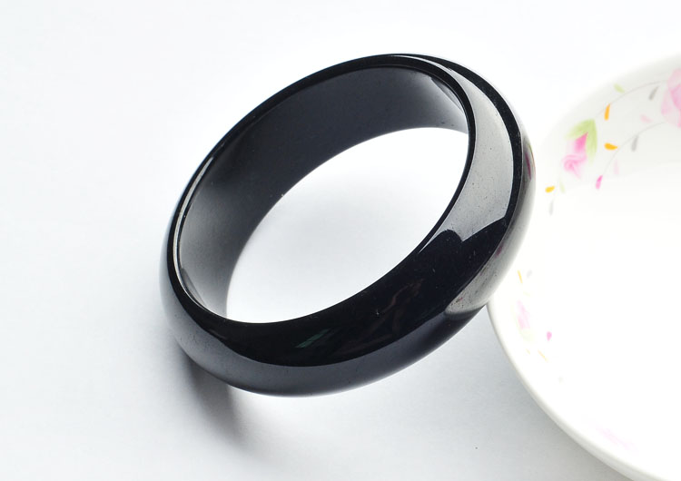 细糯种墨翠手镯(55.6mm)