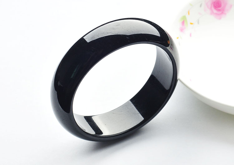 细糯种墨翠手镯(55.6mm)