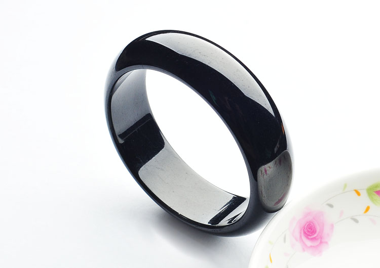 细糯种墨翠手镯(55.6mm)