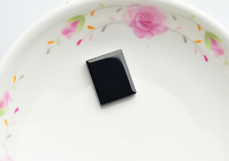 玻璃种墨翠戒面