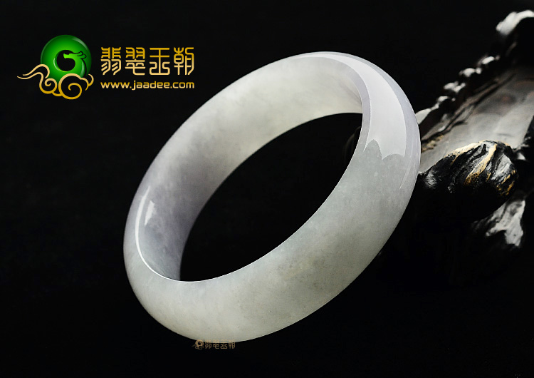 糯冰种淡紫罗兰手镯(57mm)