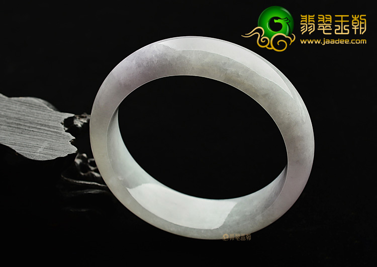 糯冰种淡紫罗兰手镯(57mm)