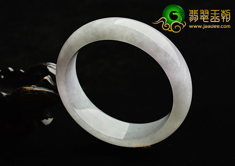 糯冰种淡紫罗兰手镯(57mm)