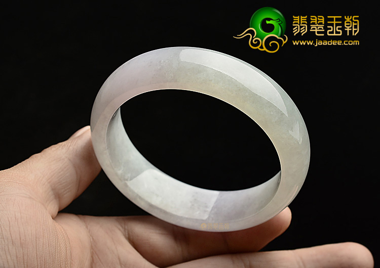 糯冰种淡紫罗兰手镯(57mm)