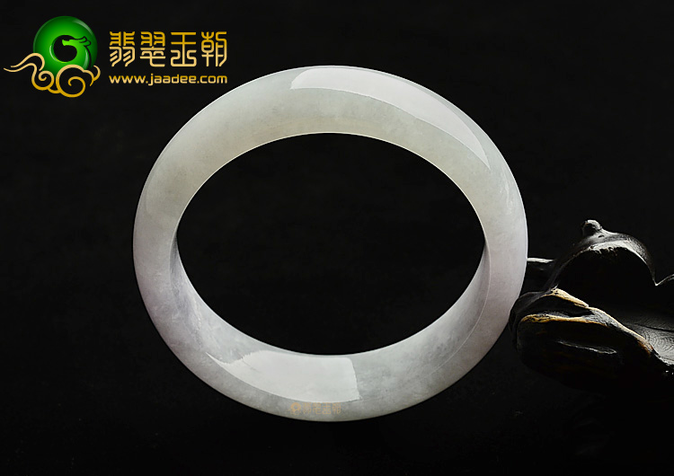 糯冰种淡紫罗兰手镯(57mm)