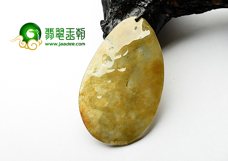 冰种褐黄翡站观音挂件