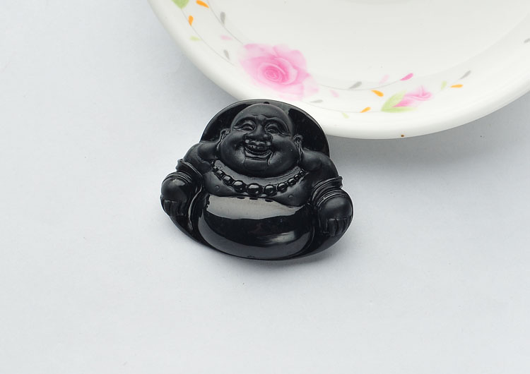 （超值推荐）糯冰种墨翠佛挂件