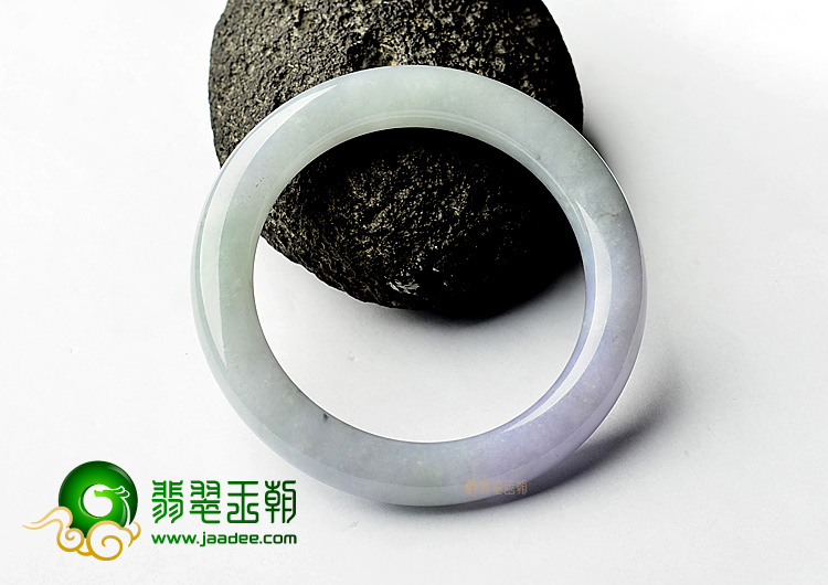 (超值推荐)糯冰种紫罗兰圆条手镯(53.4mm)