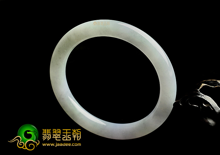 糯冰种淡紫罗兰圆条手镯(53.5mm)
