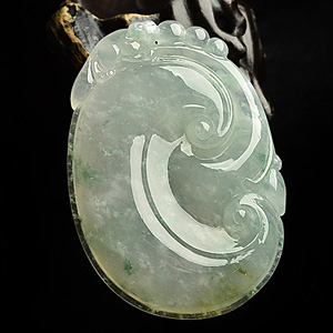 冰种飘花如意挂件