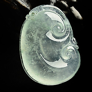 冰玻种晴水如意挂件