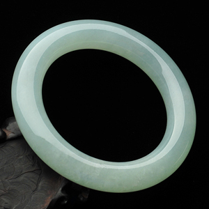 糯冰种晴水圆条手镯(55mm)