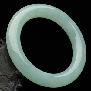 糯冰种晴水圆条手镯(55mm)