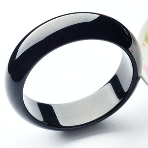 细糯种墨翠手镯(55.6mm)