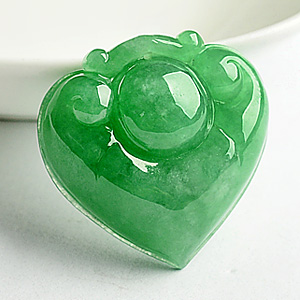 糯冰种翠色如意挂件