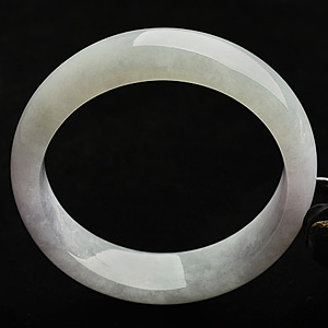糯冰种淡紫罗兰手镯(57mm)