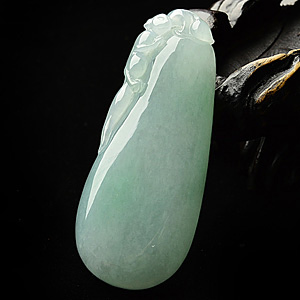 糯冰种晴水福瓜挂件