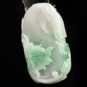 糯冰种飘翠吉祥如意手玩件