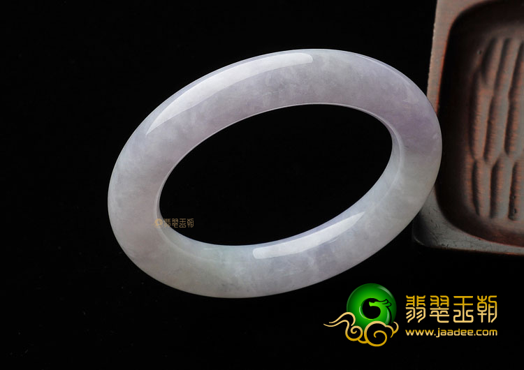 (超值推荐)糯冰种淡紫罗兰圆条手镯(55.7mm)