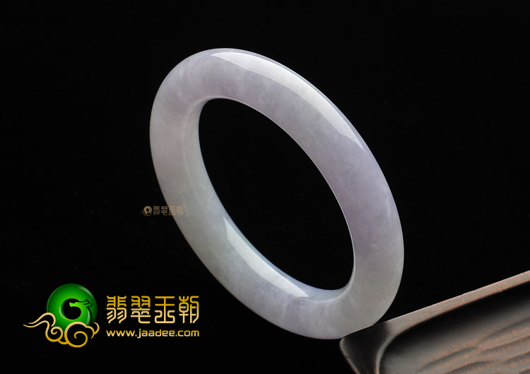 (超值推荐)糯冰种淡紫罗兰圆条手镯(55.7mm)