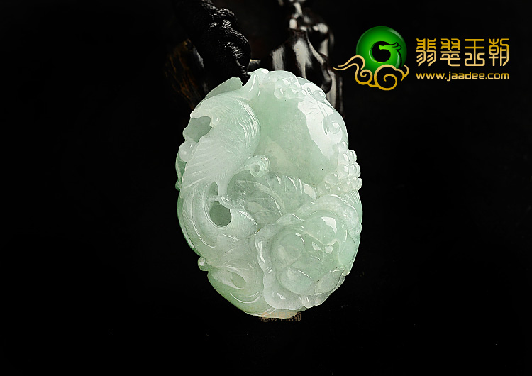 糯冰种晴水富贵花开挂件