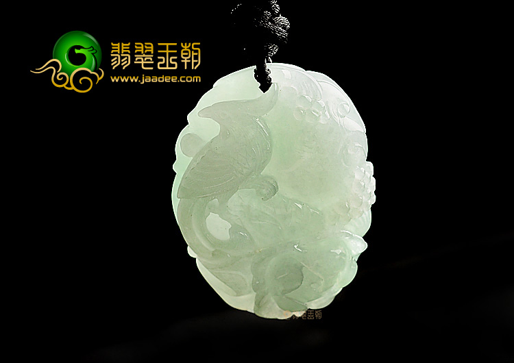 糯冰种晴水富贵花开挂件