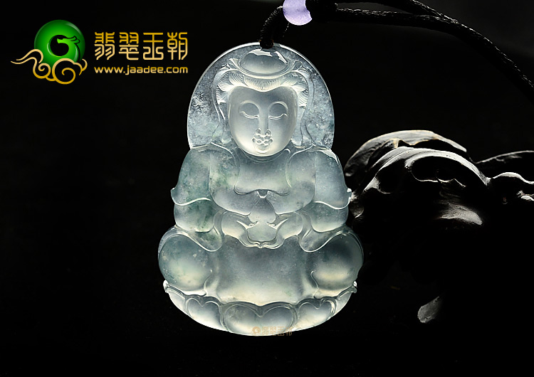 (超值推荐)玻璃种飘花观音挂件
